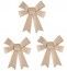 Chaks 0932, Set de 3 petits Noeuds pvc/Jute 12cm, Naturel