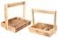 Lot de 2 Supports bois rectangles avec anse en bois 26cm/32cm