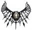 Chaks 11135, Grand Tour de cou gothique noir avec médaillon