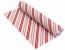 Chaks 11481, Chemin de table Jute Candy Stripes, paillettes Argent/Rouge