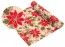 Chaks 11485, Chemin de table Poinsettias rouge avec paillettes