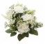 Chaks 11569-00, Grand Bouquet de 5 Roses avec feuillage 40,5cm BLANC