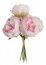 Chaks 11570-32, Bouquet de 6 Pivoines 27,5cm, Rose pastel
