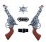 P'TIT Clown re12442, Set de cow boy - 2 revolvers 22 cm, ceinture avec balles et étoile