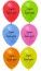 Lot 10 ballons Joyeux Anniversaire colorés 25cm