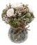 Déco Bouquet Fleurs blanches Margot séchées 15cm dans Pot en verre