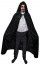 P'TIT Clown re16211 - Cape tissu velours avec capuche noire 140 cm, adulte