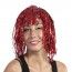 P'TIT Clown re19131 - Perruque disco rouge