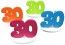 Chaks 20003, Set de 4 Marque-places Anniversaire 30 ans