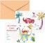 P'TIT Clown re22482 - Lot de 8 cartons d'invitation anniversaire Dinosaures