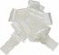 Sachet 5 noeuds strip dentelle 10 cm, Blanc