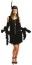 P'TIT Clown re90261 - Costume adulte robe charleston noire taille L/XL