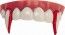 P'TIT Clown re28530 - Dentier rigide avec pâte, vampire avec sang sur dents