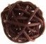 SANTEX 3012-14, Sachet 12 petites boules en rotin 3cm, Chocolat