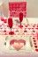 Sachet 20 serviettes de table COEUR - Rouge