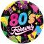 Paquet de 6 Assiettes carton Années 80's forever 23cm