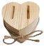 Coeur Porte-Alliances en bois 6cm