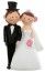 Figurine Mr & Mrs, couple de mariés homme/femme 10cm