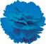 Party Pro 50241, Boule Pompon Papier De Soie Bleu nuit 40 cm