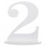 Grand chiffre Anniversaire vertical déco, Chiffre 2 Blanc