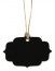 Sachet de 6 marque-places VINTAGE cordon en bois, Noir