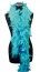 Boa en plumes, turquoise 1m80