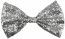 Noeud papillon ARGENT brillant paillettes