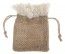 SANTEX 5335-26, Sachet de 4 bourses JUTE à franges avec lacet, naturel