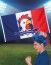 Drapeau ALLEZ FRANCE 90 x 150cm avec logo COQ
