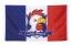 Drapeau ALLEZ FRANCE 90 x 150cm avec logo COQ