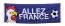 Grande BANNIERE Football ALLEZ FRANCE 2m20