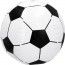 Ballon de football plastique gonflable Noir/blanc 25cm