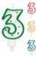 Bougie anniversaire chiffre 3
