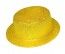 P'TIT Clown re63550 - Chapeau plastique HDF adulte, bords arrondis, paillettes, or