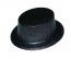 P'TIT Clown re63553 - Chapeau plastique HDF adulte, bords arrondis, paillettes, noir