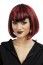 P'TIT Clown re68999 - Perruque vampiresse noir et rouge