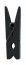 Sachet de 24 mini pinces en bois, Noir