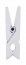 Sachet de 24 mini pinces en bois, Blanc