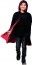 Cape Réversible Twilight rouge/noire enfant, 75cm