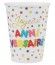 SANTEX 7225-99, Sachet de 10 Gobelets Anniversaire ballon métallisé 25cl