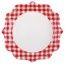 Paquet de 10 Assiettes A LA CAMPAGNE Vichy, Rouge