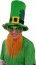 P'TIT Clown re73200 - Grand Chapeau velours 59 cm Vert souple St Patrick avec Barbe rousse
