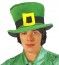 Chapeau classique velours HDF SOUPLE vert et boucle St Patrick