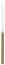 Paquet de 12 grandes Bougies bicolores 12,5cm, blanc/Or