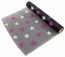 Chaks 76203-111, Chemin de table NOIR Etoiles Shiny, argent-fuchsia