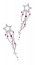 Chaks 76204-114, Chemin de table blanc Etoiles Filantes Argent-Noir-Fuchsia