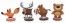 Chaks 80042, Set de 4 Marque-places Animaux de la forêt