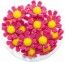 Chaks 80053-05, Boite de 18 Fleurs adhésives 3,5cm, Fuchsia