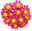 Chaks 80053-05, Boite de 18 Fleurs adhésives 3,5cm, Fuchsia