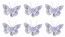 Chaks 80441-08, Sachet de 6 petits Papillons 5cm sur pince, Mauve